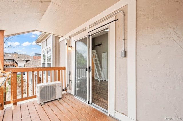 deck featuring a cooling unit