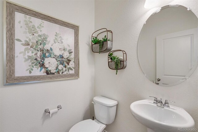 bathroom featuring toilet and sink