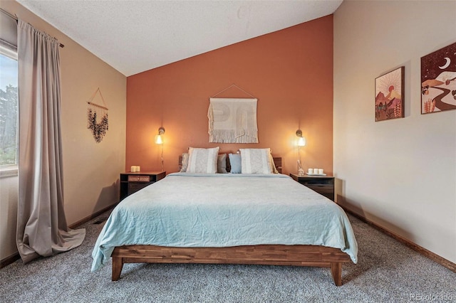 3593 S Gibralter Cir, Aurora, CO 80013 - bedroom with lofted ceiling, carpet flooring, multiple windows, and baseboards