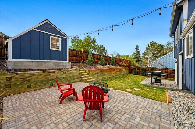 3593 S Gibralter Cir, Aurora, CO 80013 - view of patio with a wooden deck