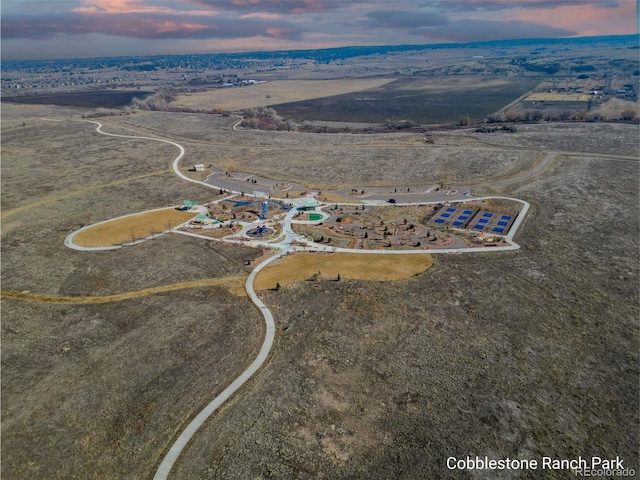 drone / aerial view featuring a rural view