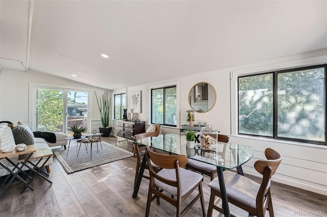 1926 S Yates St, Denver, CO 80219 - dining space with vaulted ceiling and wood finished floors