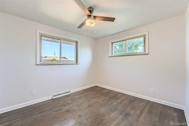 1926 S Yates St, Denver, CO 80219 - empty room featuring a ceiling fan and dark wood-type flooring