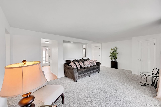 view of carpeted living room