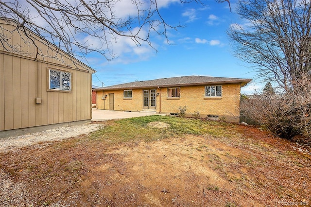 rear view of house featuring a patio area