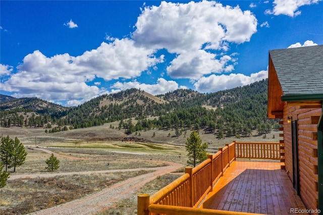 view of mountain background