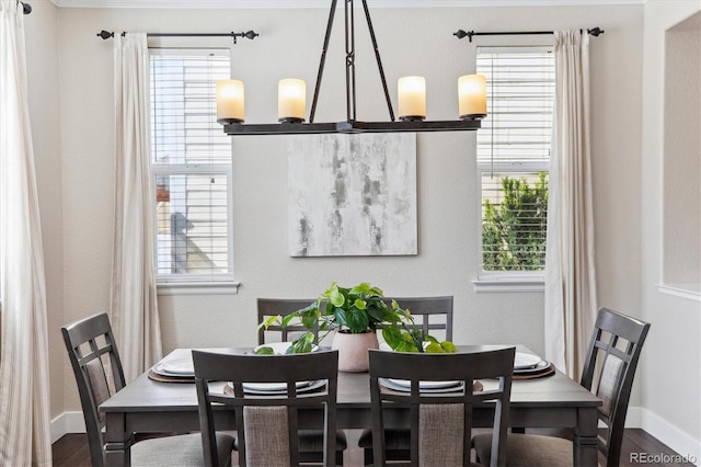 2857 Xanthia Ct, Denver, CO 80238 - dining space with baseboards and wood finished floors