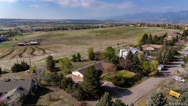 1198 Crestmoor Dr, Boulder, CO 80303 - aerial overview of property's location with rural landscape and mountains