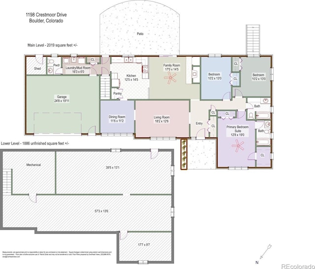 1198 Crestmoor Dr, Boulder, CO 80303 - view of floor plan / room layout