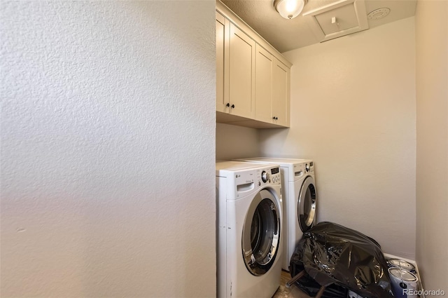 4111 S Delaware St, Englewood, CO 80110 - laundry room with cabinet space and washing machine and clothes dryer