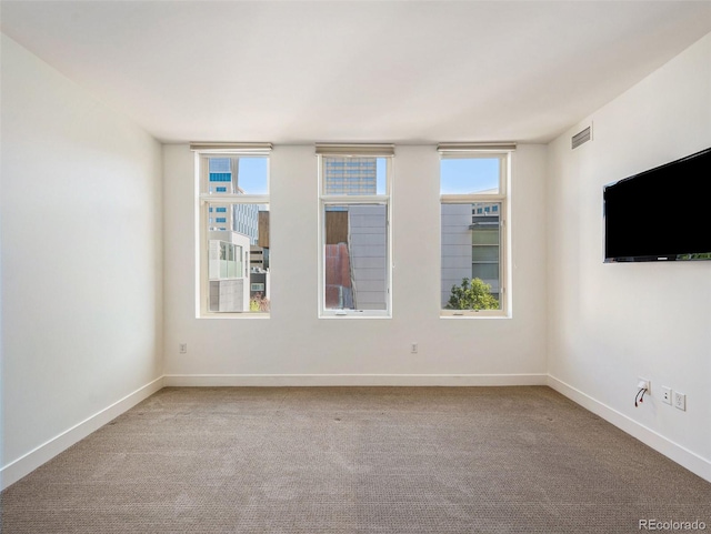 view of carpeted spare room