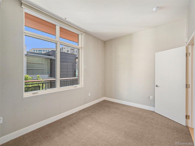 unfurnished room featuring carpet