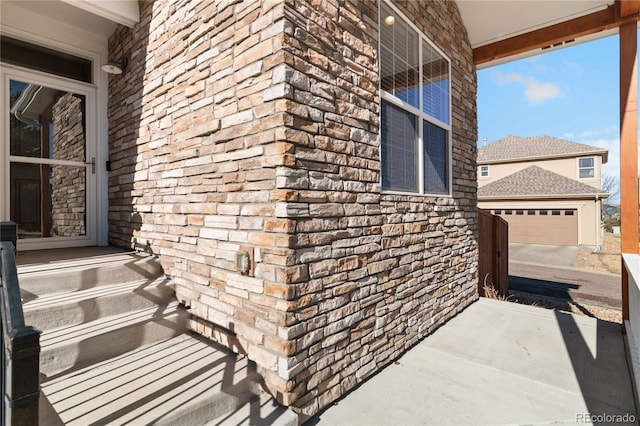 view of home's exterior featuring a garage