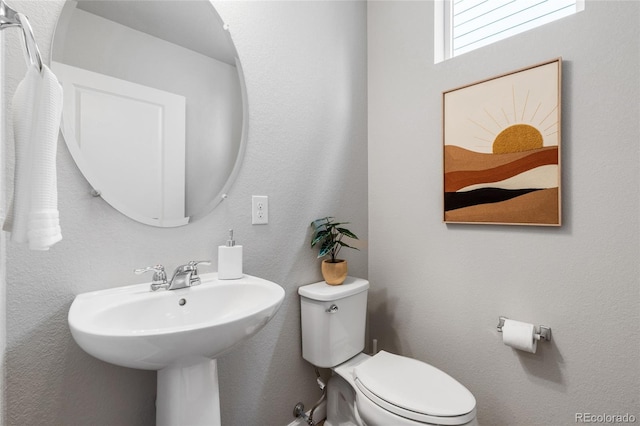 bathroom featuring sink and toilet