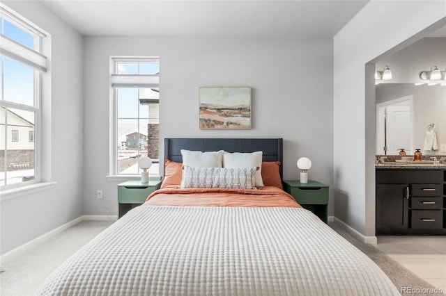 view of carpeted bedroom