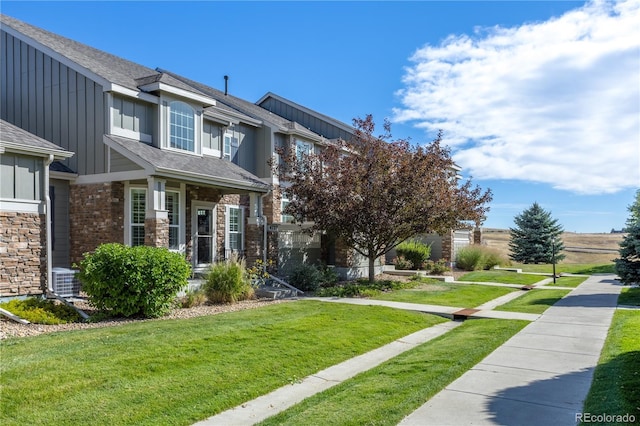 exterior space featuring a front lawn