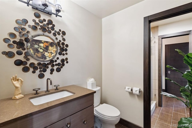 114 El Paso Blvd, Manitou Springs, CO 80829 - bathroom featuring vanity, a stall shower, and tile patterned floors