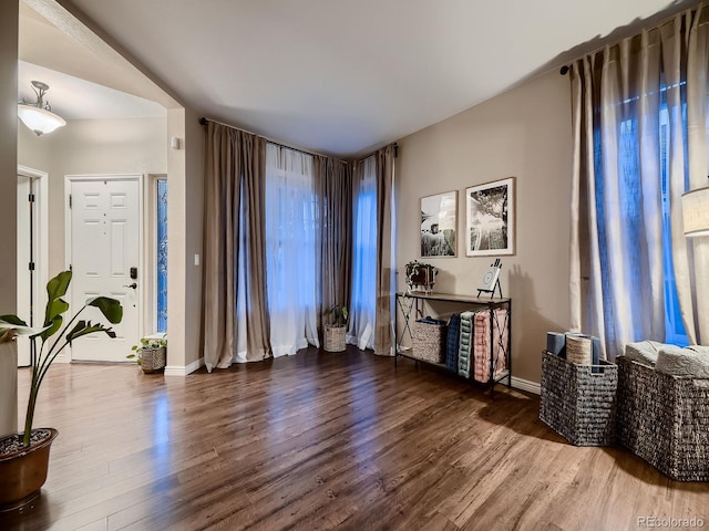 9412 Burgundy Cir, Highlands Ranch, CO 80126 - entryway featuring wood finished floors and baseboards