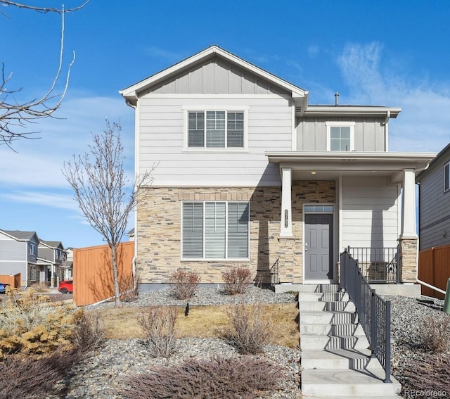 view of front of home with a porch