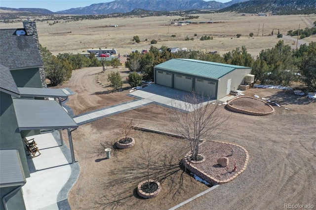 bird's eye view with a mountain view