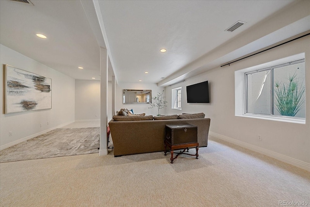 2340 S Columbine St, Denver, CO 80210 - living room with light colored carpet and recessed lighting