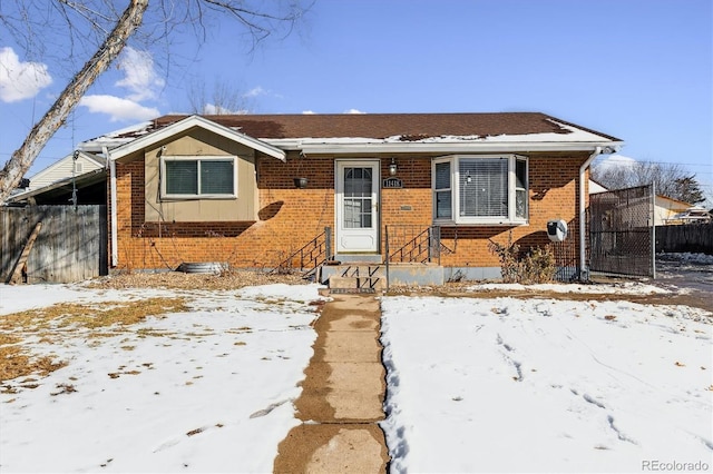 view of bungalow-style house