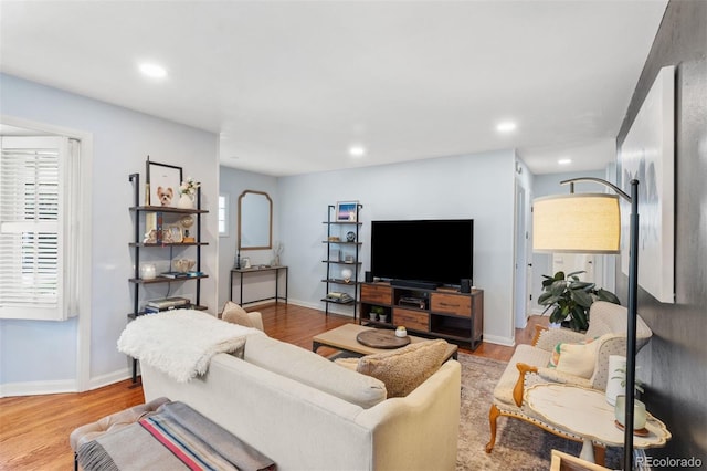 2309 Magellan St, Colorado Springs, CO 80907 - living area with wood finished floors and recessed lighting