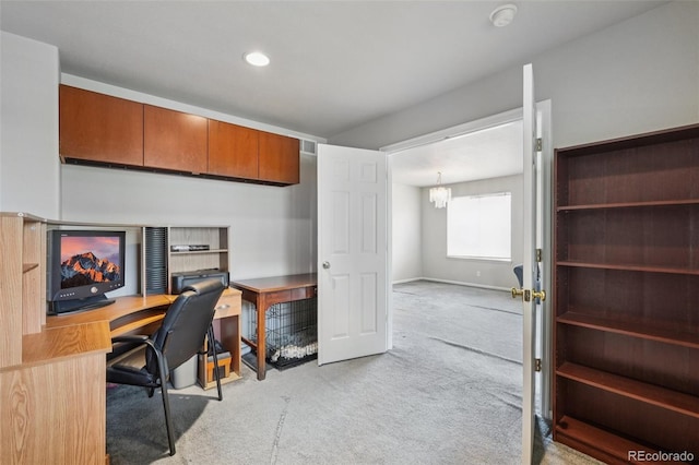 13802 Jasmine St, Thornton, CO 80602 - office space with carpet floors and a chandelier