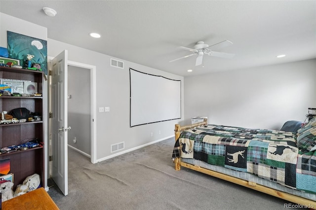 13802 Jasmine St, Thornton, CO 80602 - bedroom with carpet floors, recessed lighting, and ceiling fan