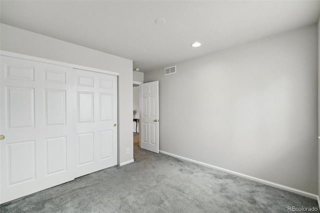13802 Jasmine St, Thornton, CO 80602 - unfurnished bedroom with carpet floors, a closet, and recessed lighting