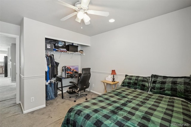 13802 Jasmine St, Thornton, CO 80602 - carpeted bedroom featuring ceiling fan and a closet