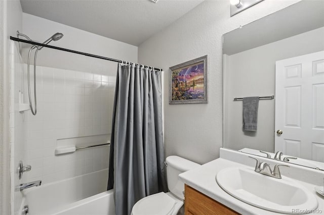 13802 Jasmine St, Thornton, CO 80602 - full bath featuring vanity, shower / bath combination with curtain, and a textured wall