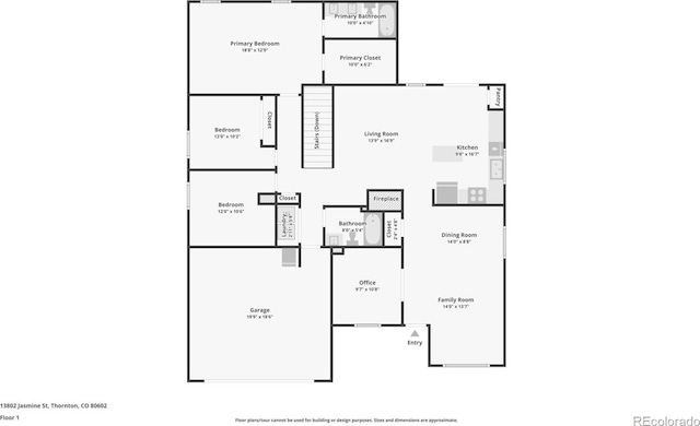 13802 Jasmine St, Thornton, CO 80602 - view of property floor plan