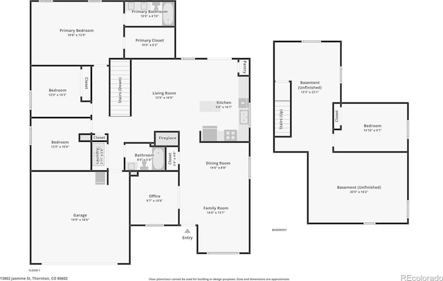 13802 Jasmine St, Thornton, CO 80602 - view of property floor plan