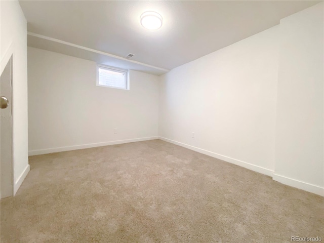 empty room with light carpet