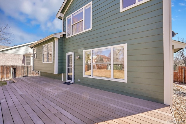 wooden deck with fence