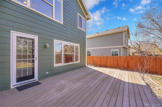 wooden deck with fence