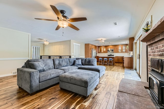 540 Ithaca Dr, Boulder, CO 80305 - living area featuring wood-type flooring and a ceiling fan