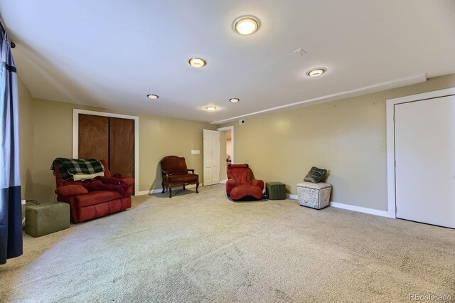 540 Ithaca Dr, Boulder, CO 80305 - sitting room featuring carpet flooring and recessed lighting