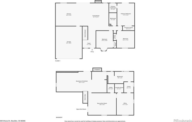 540 Ithaca Dr, Boulder, CO 80305 - view of floor plan / room layout