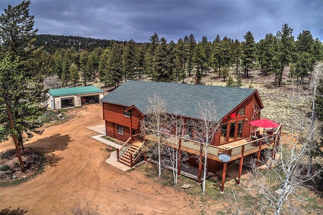 199 Elk Horn Ct, Bailey, CO 80421 - view of subject property with a heavily wooded area