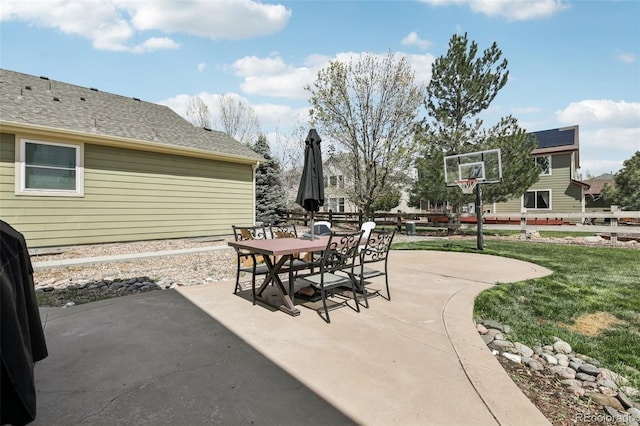 view of patio with outdoor dining area