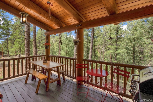 2255 Spruce Rd, Woodland Park, CO 80863 - deck with area for grilling