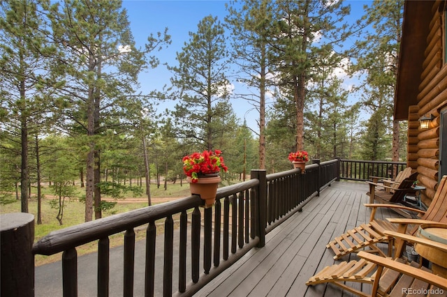 2255 Spruce Rd, Woodland Park, CO 80863 - view of wooden terrace