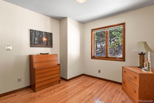 bedroom featuring light hardwood / wood-style floors