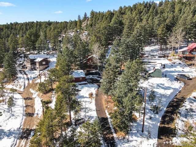 view of snowy aerial view