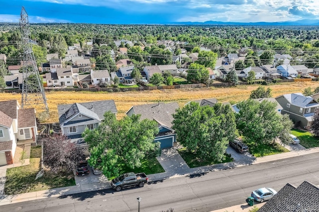 drone / aerial view with a residential view