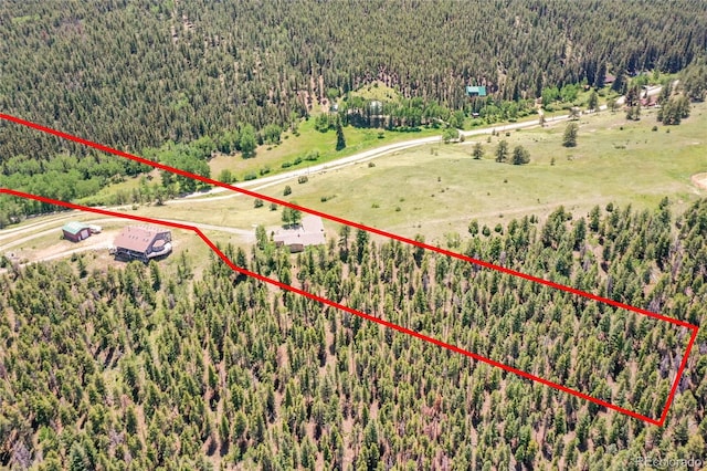 153 Gold Run Trl, Idaho Springs, CO 80452 - aerial view of property's location featuring property boundaries highlighted
