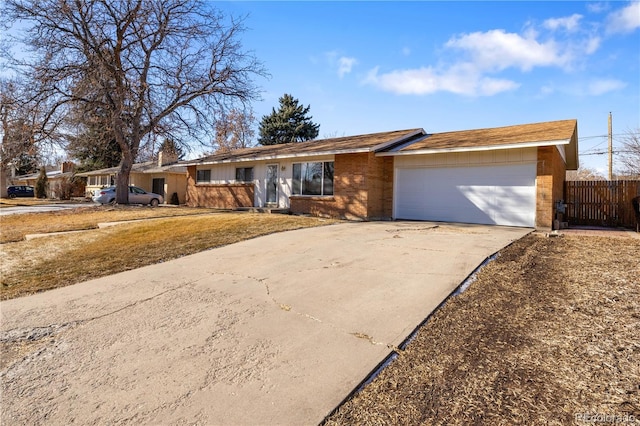 single story home featuring a garage