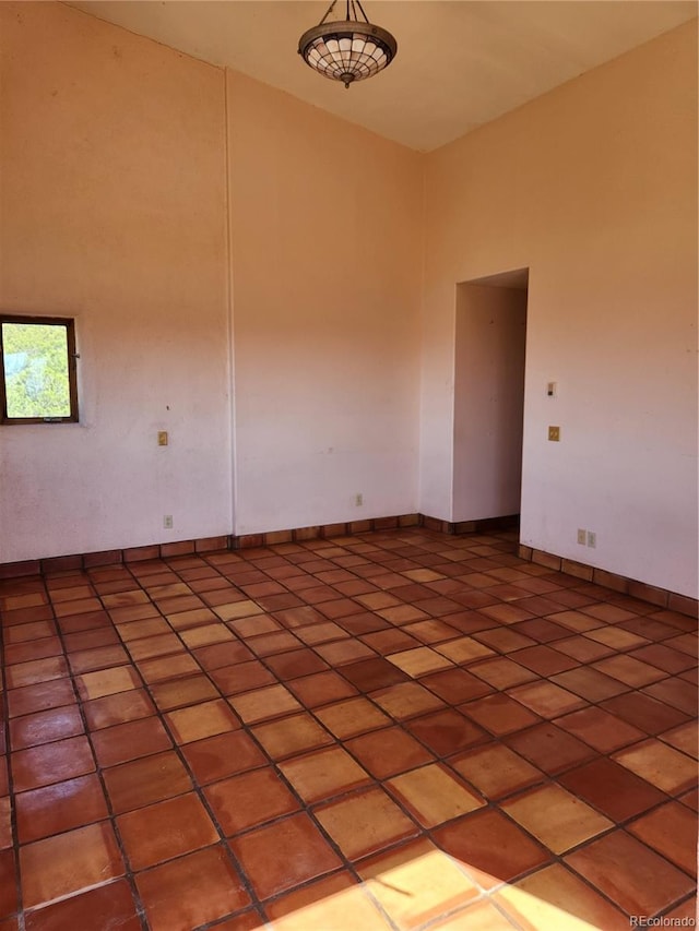 view of tiled spare room